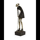 Lady Golfer Putting Figurine