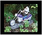 Solar Powered Biker Garden Gnome