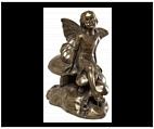 Large Brass Garden Fairy Girl