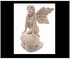 Little Fairy Girl with Mushroom Figurine