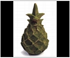 Set of 2 Naturally Aged Pineapple Finials