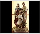 Holy Family Sculpture on Detailed Base