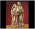 Holy Family Sculpture with Color