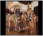 Indoor Nativity Set with Wood Carving Appeal