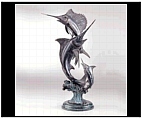 Blue Marlin and Sailfish Sculpture - Large