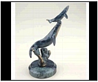 Mama & Baby Humpback Whale Sculpture - Small