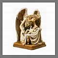 Explore life size monument angel sculptures for a memorial or cemetery with weeping angels like the Angel of Grief and guardian angels.