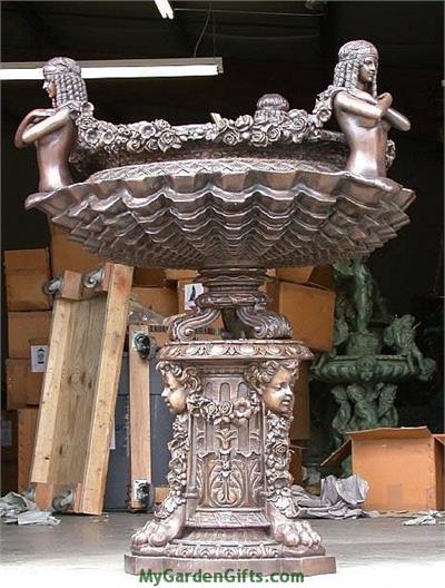 Majestic Three Lady Bronze Urn