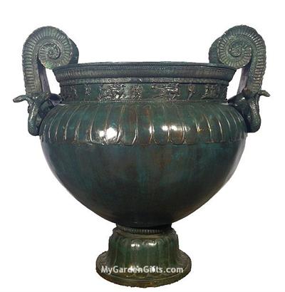 Elegant Snake Urn - Bronze