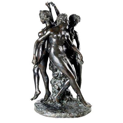 Three Graceful Women Bronze Sculpture