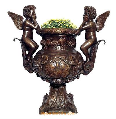 Pondering Cherub Architectural Urn I