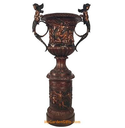 Grand Estate Urn with Cupid Handles