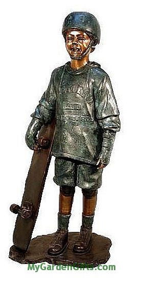 Skateboarding Boy Statue