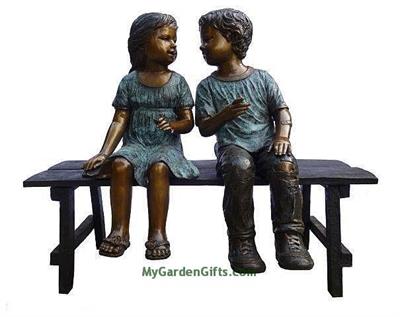 Be My Valentine Boy and Girl on a Bench