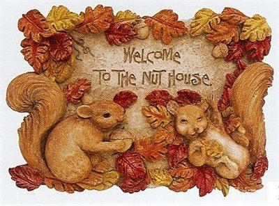 Mischief Makers Squirrel Welcome Plaque