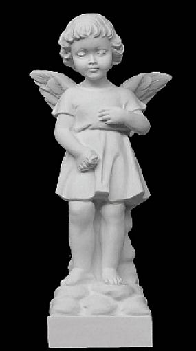 Demure Angel Sculpture - 12"