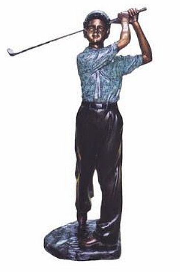 Keen Golfer Statue