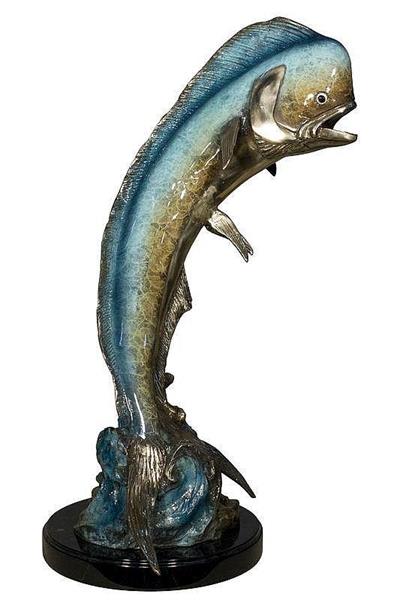 Graceful Mahi-mahi Sculpture