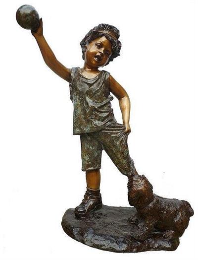 Tom Boy Sue and her Naughty Dog Sculpture