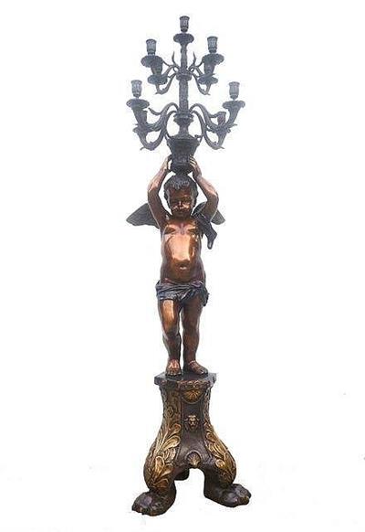 Tall Cherub Candleholder