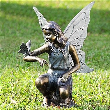 Garden Fairy Girl with Butterfly