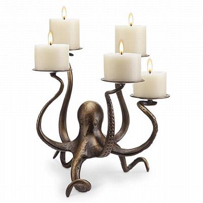 Octopus Pillar Candelabra