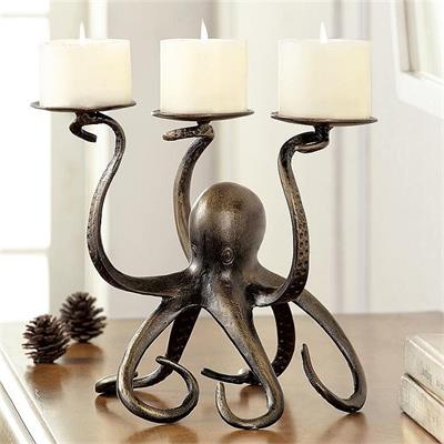 Octopus Pillar Trio Candleholder