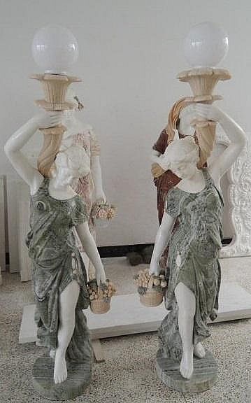 Ladies with the Lamp Sculptures