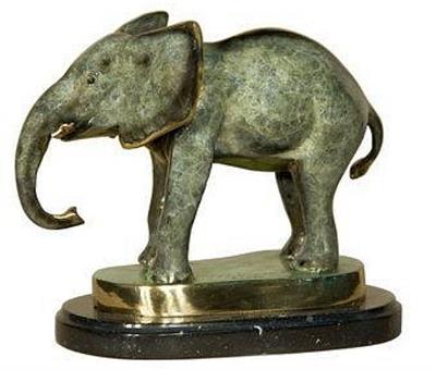 Shy Baby Elephant Sculpture