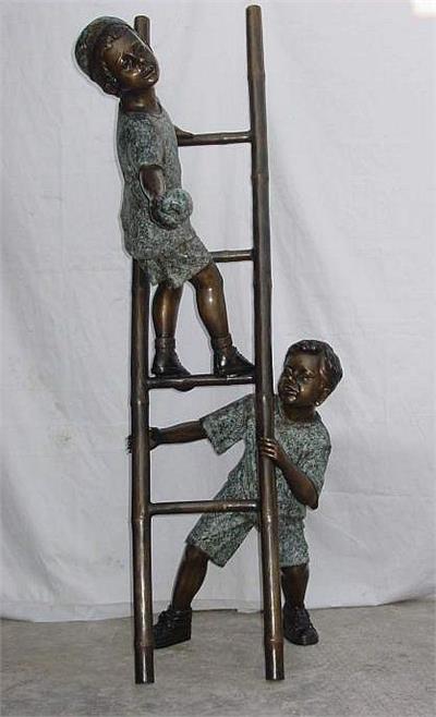 Two Brothers Making a Team Life Size Sculpture