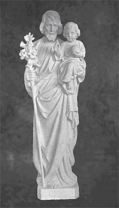 Saint Joseph with Baby Jesus in Granite - Custom Order