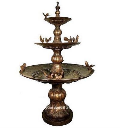 3 Tier Estate Grand Fountain with Birds