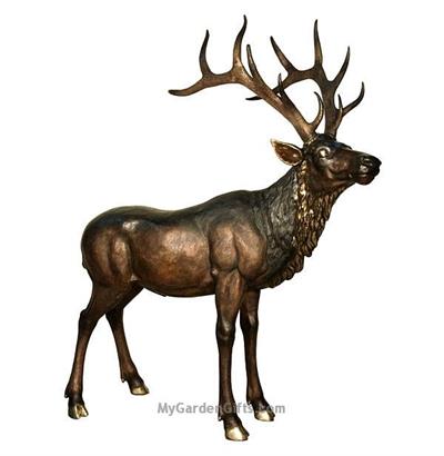 Standing Male Buck Sculpture