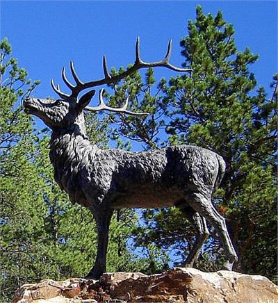 Huge Elk Bronze Sculpture