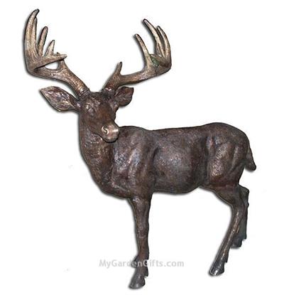 Life Size Standing Buck Sculpture