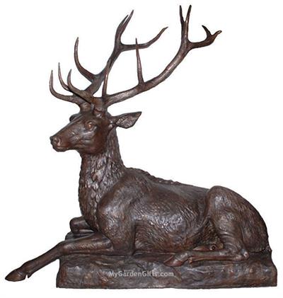 Resting Bronze Buck Sculpture