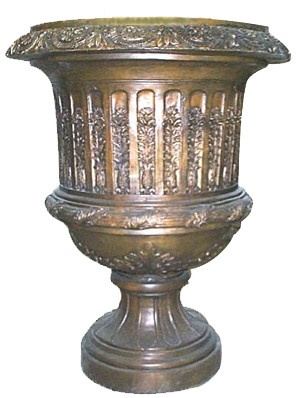 Bronze Roman Urn with Fruity Designs