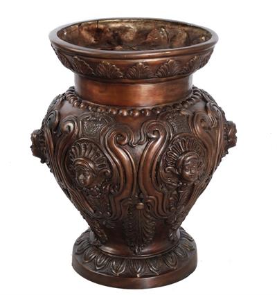 Bronze Urn with Cherub Faces