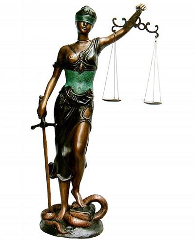 67"H Blind Justice Statue