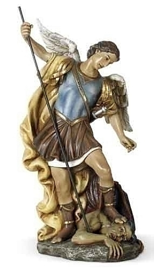 Archangel Saint Michael Statue on Base