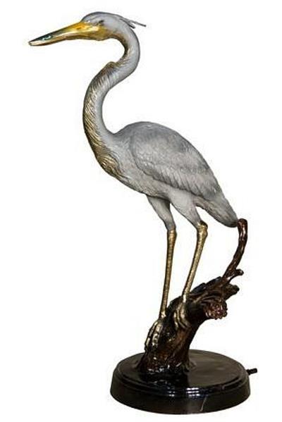 Beautiful Crane on Marble Base