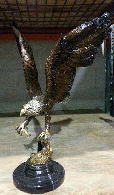 Eagle with Prey Bronze Sculpture