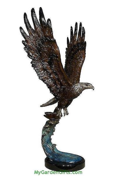 Flying Eagle Taking Off Sculpture