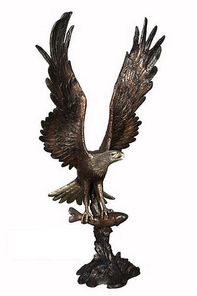 Eagle with Long Wings Bronze Sculpture