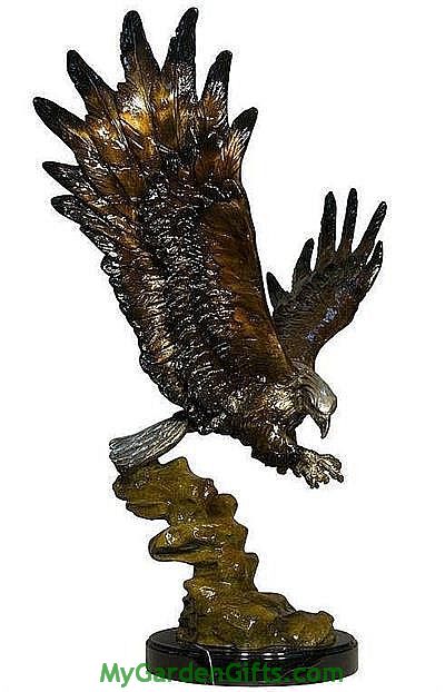 Eagle with Claws Outstretched Bronze Sculpture