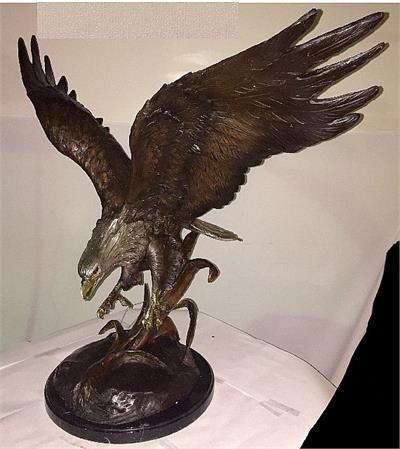 Eagle Flying Down Bronze Sculpture