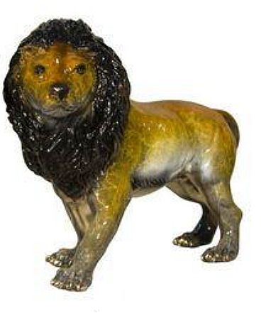 Standing Lion Tabletop Sculpture