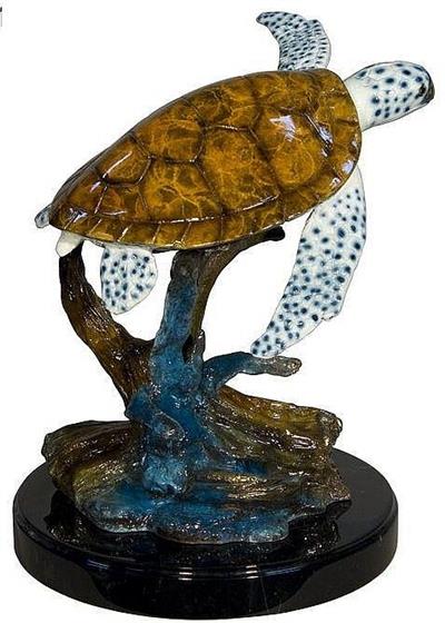 Beautiful Turtle with Rich Patina Finish