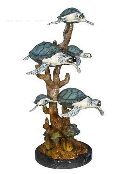 Turtle Migration Bronze Sculpture