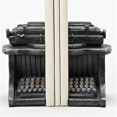 The Writer's Typewriter Bookends